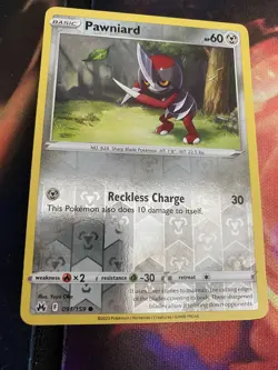 Pawniard - 091/159 - Reverse Holo - Crown Zenith - NM Pokemon Card - Image 1