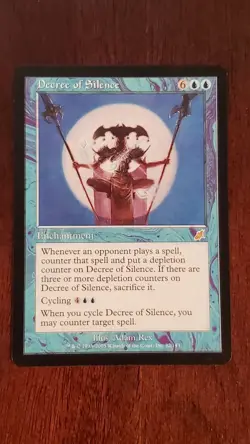 Decree of Silence Scourge EX/LP #32 MTG Magic the Gathering Rare Blue - Image 3
