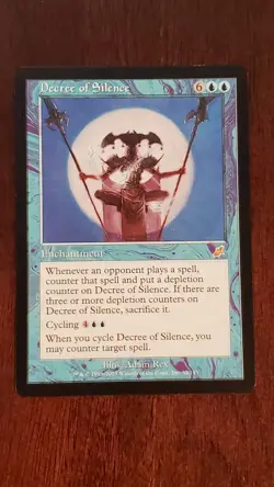 Decree of Silence Scourge EX/LP #32 MTG Magic the Gathering Rare Blue - Image 5