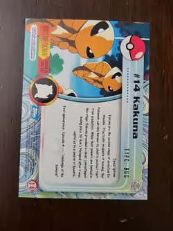 MP! UK Print 🇬🇧 HOLO #14 Kakuna 1999 Topps Pokemon Series 1 Blue Label - Image 3