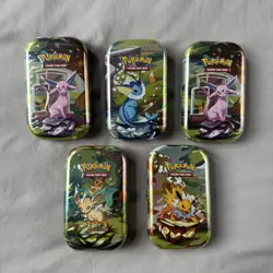 Pokemon TCG: Scarlet & Violet Prismatic Evolutions Mini Tin x5 - Sealed In Hand✅ - Image 1