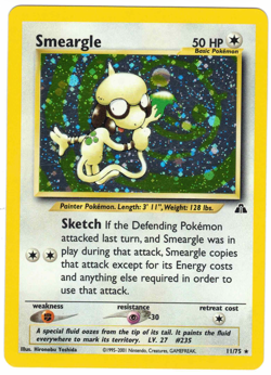 Smeargle 11/75 Neo Discovery Holo Rare Vintage Pokemon Card - Image 1