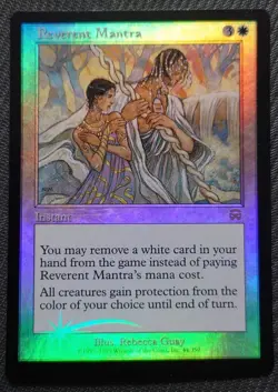 Mtg Rare Old Foil Reverent Mantra Mmq - Image 1