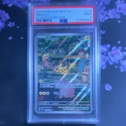 Pokemon Pikachu 173/165 Scarlet & Violet Illustration Rare Holo PSA 9 2023 EN - Image 1