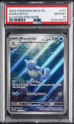 2023 POKEMON MEW EN-151 ILLUSTRATION RARE #171 WARTORTLE PSA 10 - Image 1