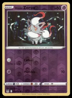 Pokemon - Hisuian Zorua - 075/196 - Common Reverse Holo - Lost Origin - NM - Image 1