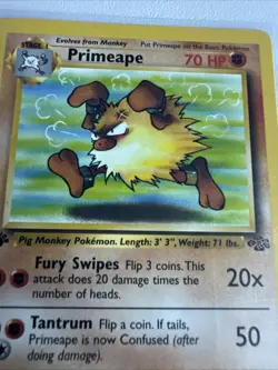 Primeape 1st Edition Jungle Uncommon 43/64 WOTC Vintage Pokemon - Image 2