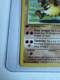 Primeape 1st Edition Jungle Uncommon 43/64 WOTC Vintage Pokemon - Image 3