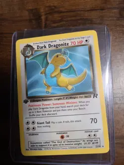 Pokemon Dark Dragonite Team Rocket Non-Holo 1st Edition #22/82 - Image 1