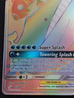 Pokemon Magikarp & Wailord GX Secret 183/181 Team Up Holo NM - Image 3