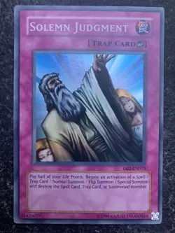 Solemn Judgment [DB2-EN073] Super Rare - Unlimited - NEAR MINT - Image 1