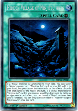 Hidden Village of Ninjitsu Arts - SHVA-EN014 - Secret Rare 1st Edition Yugioh - Image 1