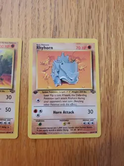 Pokemon Card Rhyhorn Rhydon Jungle Set 1 Is A 1st Edition. - Image 3