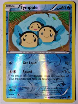 REVERSE HOLO Tympole 33/122 PL - XY Breakpoint Pokemon Card - Miki Tanaka Art - Image 1