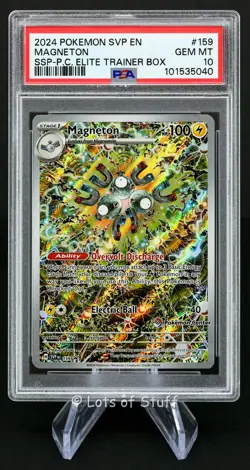 PSA 10 GEM MINT Magneton Pokemon Center Surging Sparks ETB Promo 2024 159 -40 - Image 1