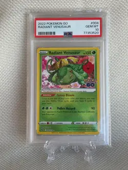 Pokemon Go Radiant Venusaur 004 PSA 10 - Image 1