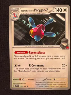 TEAM ROCKET'S PORYGON-Z ( Destined Rivals 155/182 ) UC - Pokemon - NM/M - Image 1