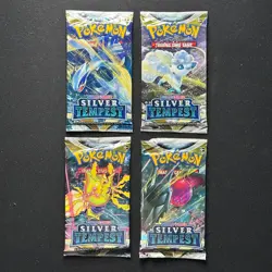 Pokemon Silver Tempest Booster Pack Art Bundle (Set Of 4) Sealed Sword & Shield - Image 1