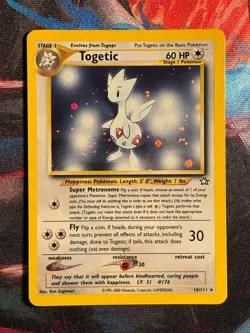 Pokemon TCG Neo Genesis Togetic 16/111 Unlimited Holo **Swirl** - Image 1