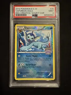 Pokemon Dark Explorers Vaporeon Holo #25 S/P/T Crosshatch Championship PSA 9 - Image 3
