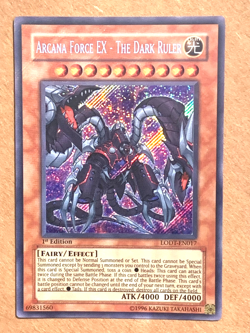 yugioh LODT-EN017 Arcana Force EX - The Dark Ruler Secret Rare 1st Ed near mint - Image 1