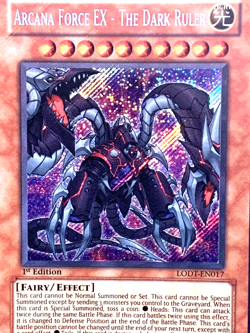 yugioh LODT-EN017 Arcana Force EX - The Dark Ruler Secret Rare 1st Ed near mint - Image 2