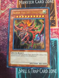 Yu-Gi-Oh! Slifer the Sky Dragon YGLD-ENG01 Limited Ultra Rare NM/LP - Image 1