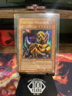 YUGIOH THE FIEND MEGACYBER PSV-100 ULTRA UNLIMITED ED NM 1996 PRINT - Image 1