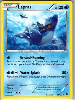 Lapras 28/122 Non Holo XY - BREAKpoint - Pokemon Card - NM - Image 1