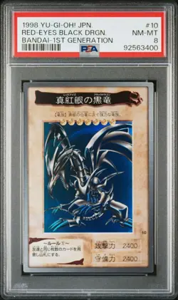 PSA 8 Red Eyes Black Dragon Bandai 1st Generation 1998 Japanese Yu-Gi-Oh Card - Image 1