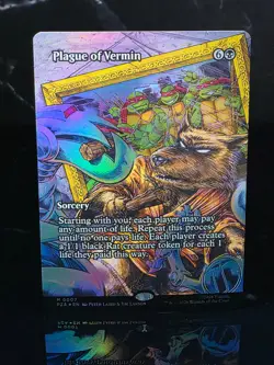 MTG Plague of Vermin (Borderless) Foil x1 #0007 - TMNT - Image 1