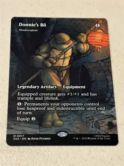 mtg borderless Donnie's Bo, Shadowspear, PZA, TMNT, unplayed - Image 1