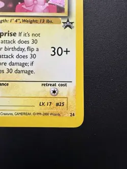 Pokemon Pikachu Birthday Surprise Holo #24 Black Star Promo Card WOTC Rare - Image 3