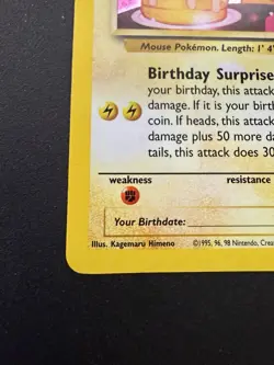 Pokemon Pikachu Birthday Surprise Holo #24 Black Star Promo Card WOTC Rare - Image 4