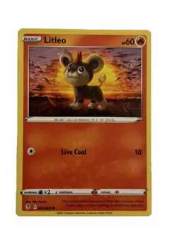 New: 2021 Pokemon TCG Litleo Evolving Skies 022 Regular Common - Image 1
