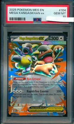 PSA 10 GEM MINT MEGA KANGASKHAN EX Pokemon Full Holo DOuble Rare Evolutions - Image 1