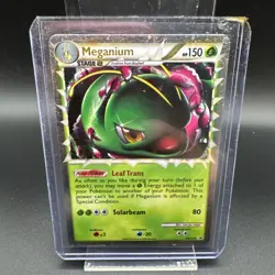 Pokemon Meganium Prime Black Star Promo TCG Card HGSS08 - Image 1