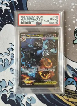 Mega Charizard X EX 125/094 - Pokemon TCG - ME Phantasmal Flames - SIR - PSA 10 - Image 1
