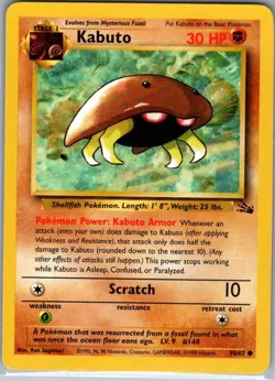 Kabuto 50/62 Non Holo Fossil - Pokemon Card - NM - Image 1