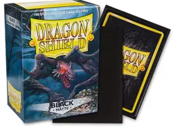Dragon Shield: 100 Card Sleeves, Black matte - Factory Sealed - Image 1