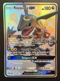 Rayquaza GX 177A/168 Alternate Art Holo Jumbo Promo Pokemon Card NM - Image 1