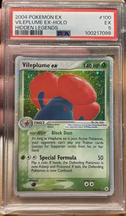Pokemon Vileplume EX 2004 Hidden Legends Holo Card #100/101 - Image 1