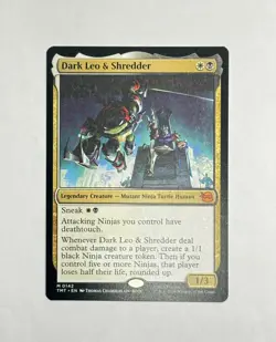 1x MTG TMNT Mythic rare Dark Leo & Shredder #0142 NM x1 - Image 1