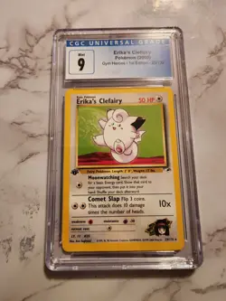 🔥 2000 Pokemon Erika's Clefairy Gym Heroes 25/132 1st Edition Rare CGC 9 🔥 - Image 1