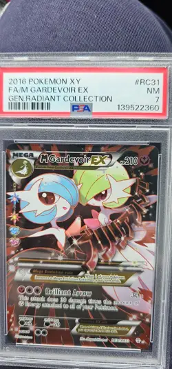 Pokemon TCG M Gardevoir EX Full Art RC31/RC32 XY Generations Card PSA 7 - Image 2