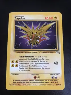 ZAPDOS RARE - POKEMON 30/62 FOSSILE EDITION 2 EXCELLENT ETAT FR - Image 1