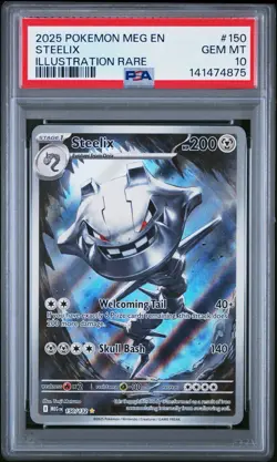 Pokemon Steelix Mega Evolution Illustration Rare #150 PSA 10 Gem Mint - Image 1