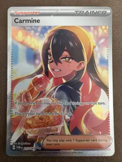 Carmine 217/167 SIR Twilight Masquerade Pokemon Trainer Holo NM and Pack Fresh - Image 1
