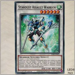 Stardust Assault Warrior - LED8-EN053 - Common 1st Edition Yugioh - Image 1