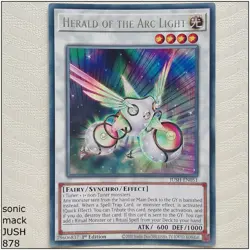 Herald of the Arc Light - JUSH-EN051 - Rare 1st Edition Yugioh - Image 1